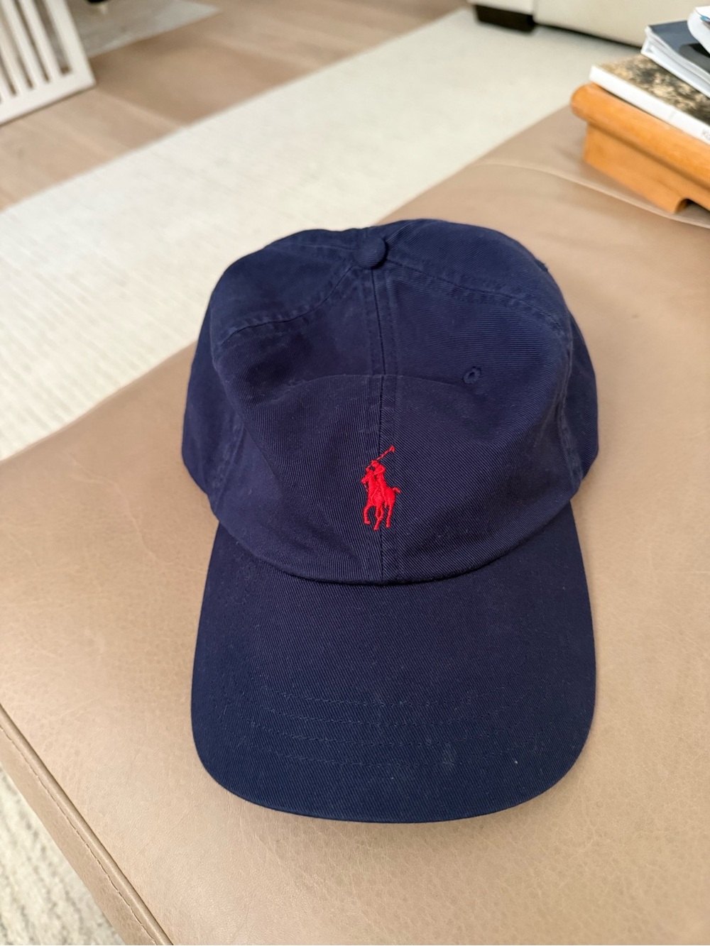Polo by Ralph Lauren Navy Cap with Red Pony Embroidery (Newport)